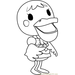 Pelly Animal Crossing Free Coloring Page for Kids