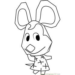 Penny Animal Crossing Free Coloring Page for Kids