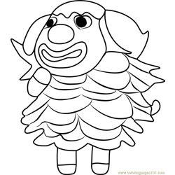 Pietro Animal Crossing Free Coloring Page for Kids