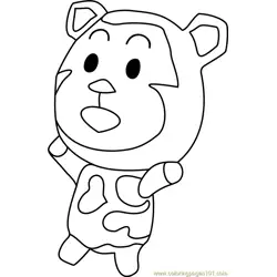 Poko Animal Crossing Free Coloring Page for Kids