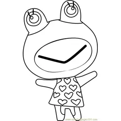 Puddles Animal Crossing Free Coloring Page for Kids