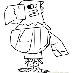 Quetzal Animal Crossing Free Coloring Page for Kids