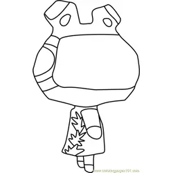 Raddle Animal Crossing Free Coloring Page for Kids