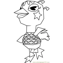 Rio Animal Crossing Free Coloring Page for Kids
