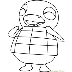 Roald Animal Crossing Free Coloring Page for Kids