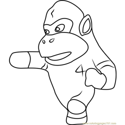 Rocket Animal Crossing Free Coloring Page for Kids