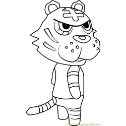 Rolf Animal Crossing Free Coloring Page for Kids