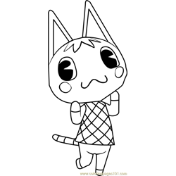 Rosie Animal Crossing Free Coloring Page for Kids