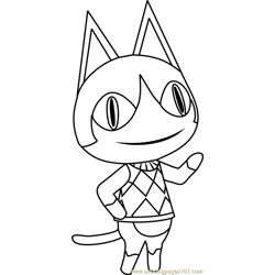 Rover Animal Crossing Free Coloring Page for Kids