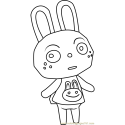 Ruby Animal Crossing Free Coloring Page for Kids