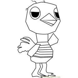Sandy Animal Crossing Free Coloring Page for Kids