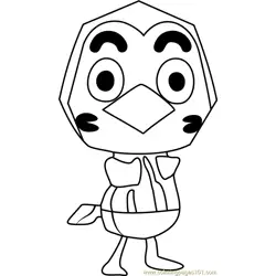 Shoukichi Animal Crossing Free Coloring Page for Kids