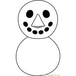 Snowman Animal Crossing Free Coloring Page for Kids