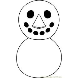 Snowman Animal Crossing Free Coloring Page for Kids