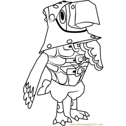 Sterling Animal Crossing Free Coloring Page for Kids
