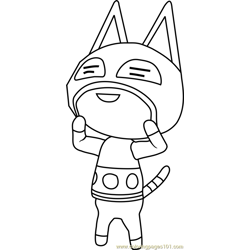 Stinky Animal Crossing Free Coloring Page for Kids