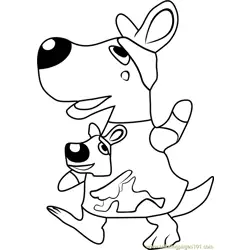 Sylvia Animal Crossing Free Coloring Page for Kids
