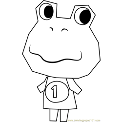 Tad Animal Crossing Free Coloring Page for Kids