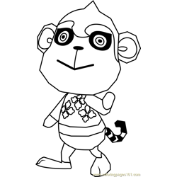 Tammi Animal Crossing Free Coloring Page for Kids