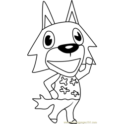 Tarou Animal Crossing Free Coloring Page for Kids