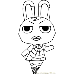 Tiffany Animal Crossing Free Coloring Page for Kids