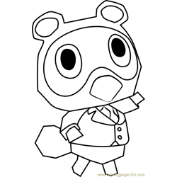 Timmy Animal Crossing Free Coloring Page for Kids