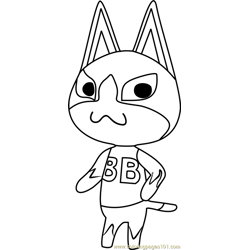 Tom Animal Crossing Free Coloring Page for Kids