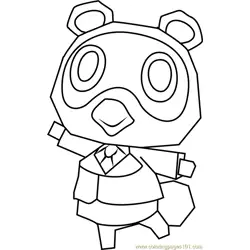Tommy Animal Crossing Free Coloring Page for Kids