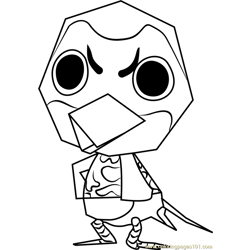 Twirp Animal Crossing Free Coloring Page for Kids