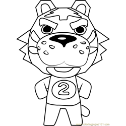 Tybalt Animal Crossing Free Coloring Page for Kids
