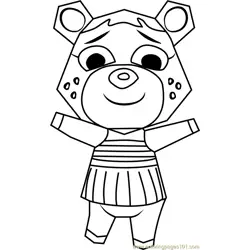 Ursala Animal Crossing Free Coloring Page for Kids