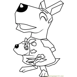 Valise Animal Crossing Free Coloring Page for Kids