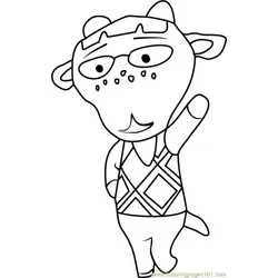 Velma Animal Crossing Free Coloring Page for Kids
