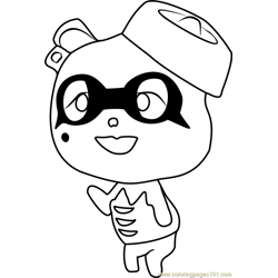 Viché Animal Crossing Free Coloring Page for Kids
