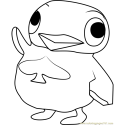 Wade Animal Crossing Free Coloring Page for Kids