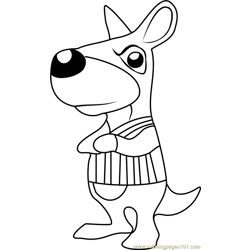 Walt Animal Crossing Free Coloring Page for Kids