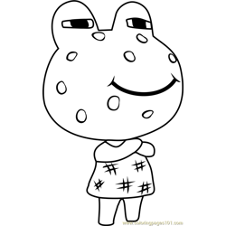Wart Jr Animal Crossing Free Coloring Page for Kids