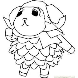 Willow Animal Crossing Free Coloring Page for Kids