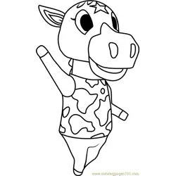 Winnie Animal Crossing Free Coloring Page for Kids