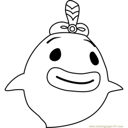 Wisp Animal Crossing Free Coloring Page for Kids