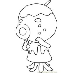 Zucker Animal Crossing Free Coloring Page for Kids