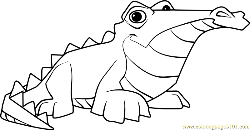 Crocodile Animal Jam Coloring Page for Kids - Free Animal Jam Printable