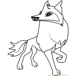 Arctic wolf Animal Jam Free Coloring Page for Kids