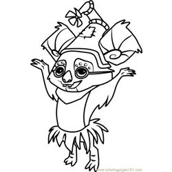 Cosmo Animal Jam Free Coloring Page for Kids