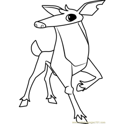 Deer Animal Jam Free Coloring Page for Kids