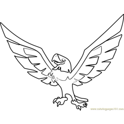 Eagle Animal Jam Free Coloring Page for Kids