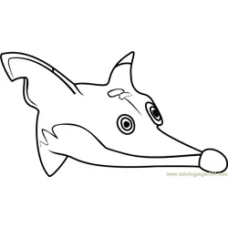 Fluffy Fox Head Animal Jam Free Coloring Page for Kids