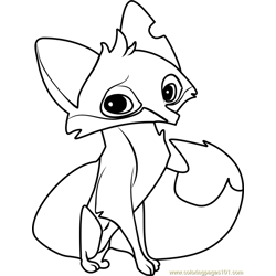 Fox Animal Jam Free Coloring Page for Kids