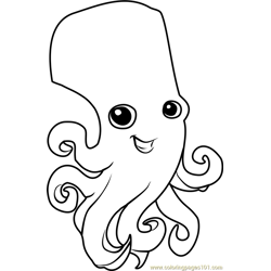 Octopus Animal Jam Free Coloring Page for Kids