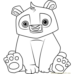 Panda Animal Jam Free Coloring Page for Kids